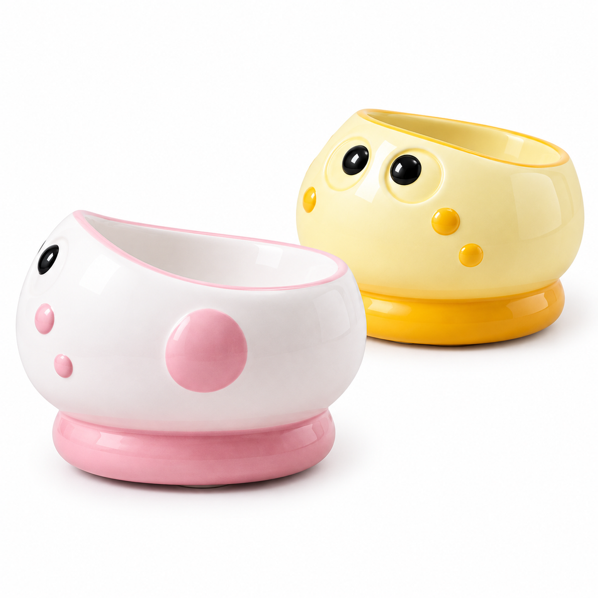 Little Crybaby Ceramic Pet Bowl | clean white SKU hero | FULL_FRAME_OUTPAINT | collection batch1