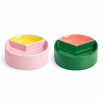 VETRESKA Like A Watermelon / Grapefruit Ceramic Bowl For Cats & Dogs | clean white SKU hero | FULL_FRAME_OUTPAINT | collection batch1