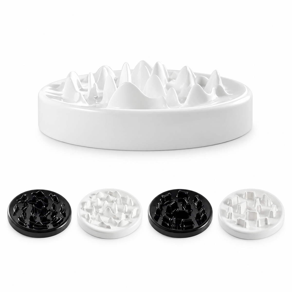 Ceramic Slow Eating Bowl | clean white SKU hero | TEXT_LAYOUT_REBUILD | collection batch1