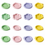 Colorful Ceramic Pet Plates | clean white multi-variant SKU hero | complete variant set | DETERMINISTIC_COMPOSITE