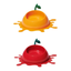 VETRESKA Cat Food Bowl Dog Water Feeding Bowl Dishes Non-Slip Mat Medium Small Dog Juicy Tangerine | clean white multi-variant SKU hero | Orange + Cherry | product-large | DETERMINISTIC_COMPOSITE_V3