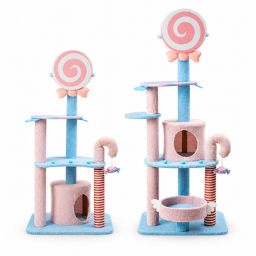 Hero | ZEZE Pink Lollipop Cat Tree | square clean product image