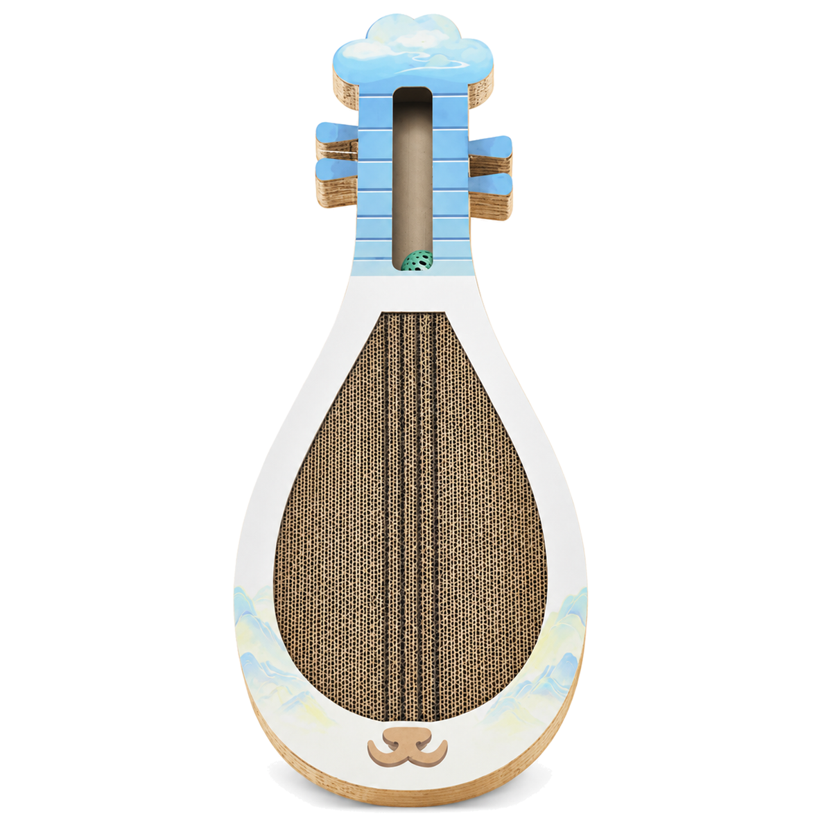 YISHIWU pipa-shaped musical cat scratcher on a white background