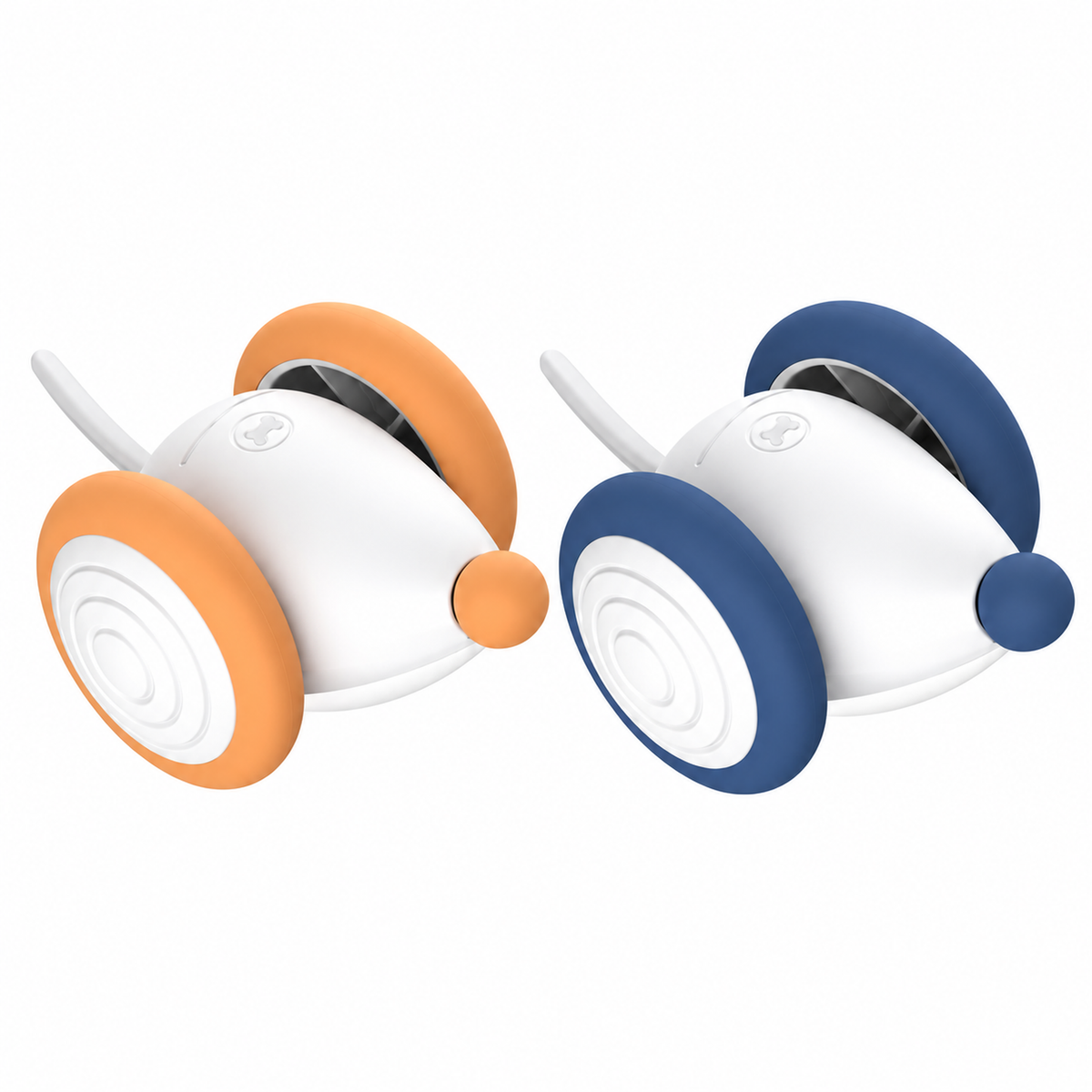 Destiny Pet automatic interactive cat mouse toy - white background SKU hero showing the amber and Prussian-blue product variants