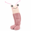 Fofos pink interactive shrimp cat toy white background