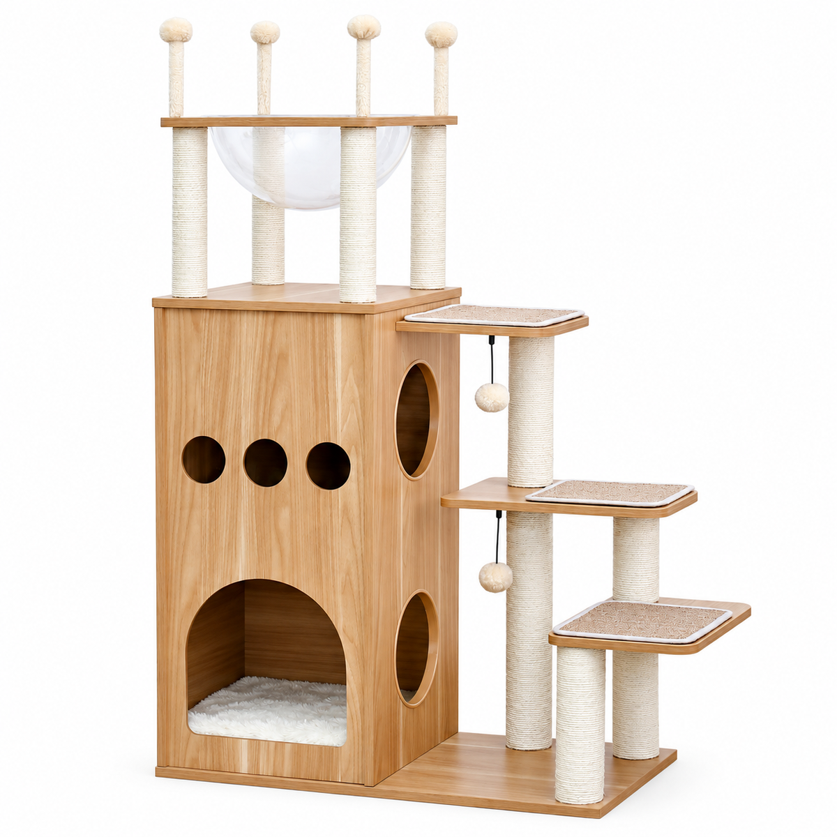Hero | PAWZ Road 51-in Sky Castle Cat Tree | square clean product SKU image