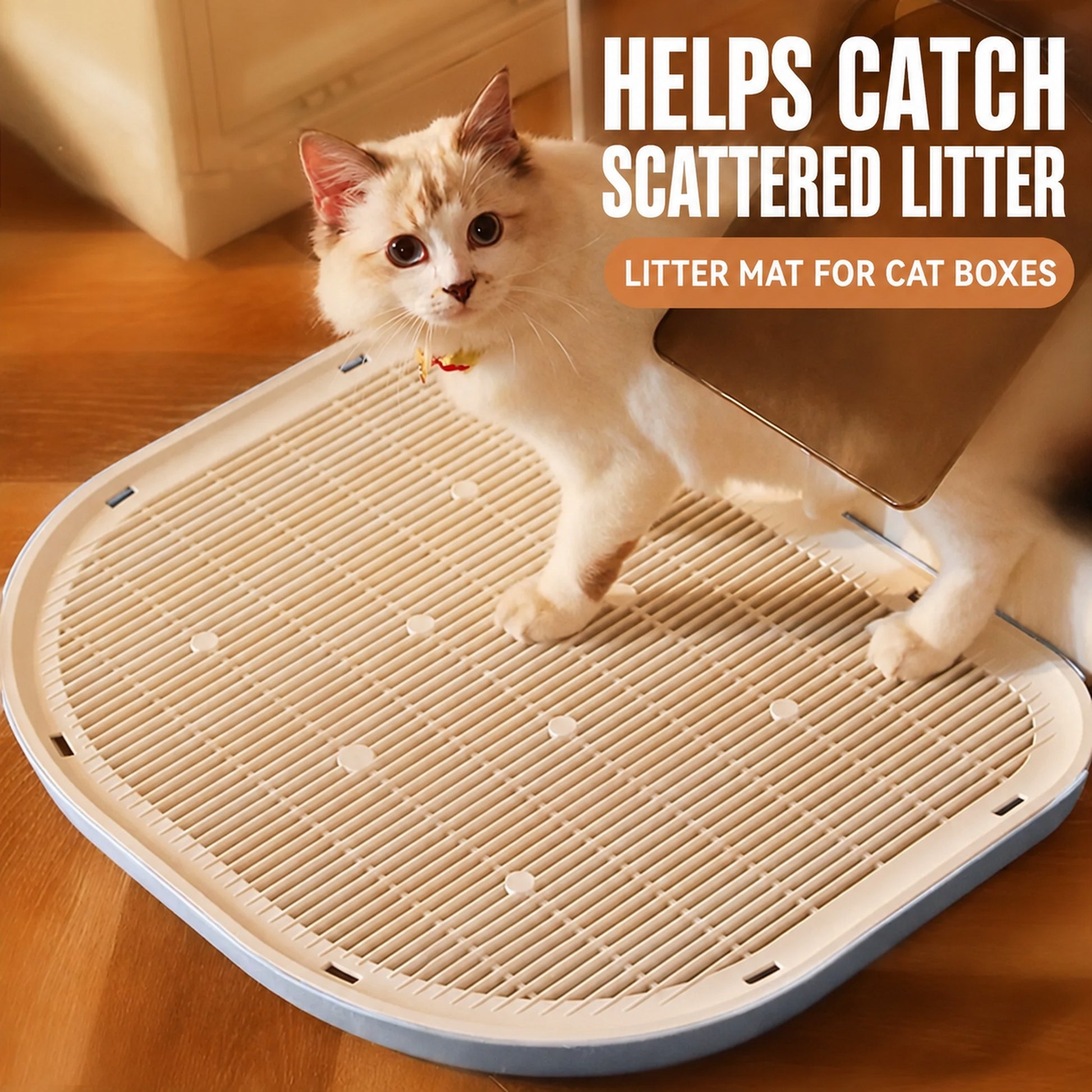 Hoopet cat litter mat used by a cat to help catch scattered litter [Gallery: Shared]