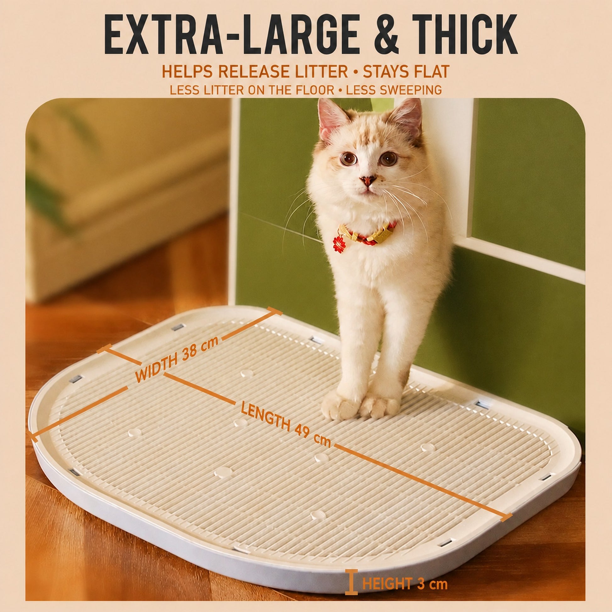 Hoopet cat litter mat dimensions 49 x 38 x 3 cm, PP, 800 g [Gallery: Shared]
