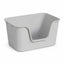 Hoopet XL open cat litter box in grey with raised sides and low front entry