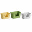 Hoopet XL and XXL open cat litter boxes in yellow green and grey