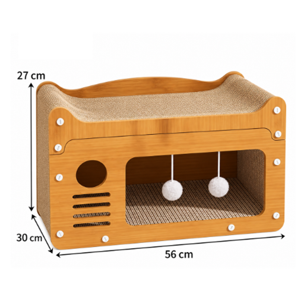 L size cat scratcher and lounger dimensions white background