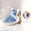 Ice blue warm fleece cat cape with soft fur trim