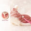 Rose pink warm fleece cat cape with hood and tassel
