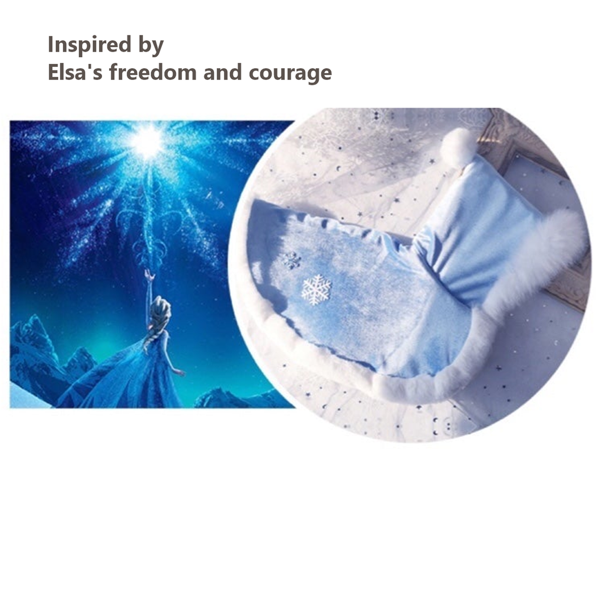 Ice blue cat cape inspired by a winter fairy design