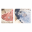 Rose pink and ice blue fleece fabric with snowflake embroidery