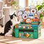 Work Cat scratcher box in a bright home with a cat