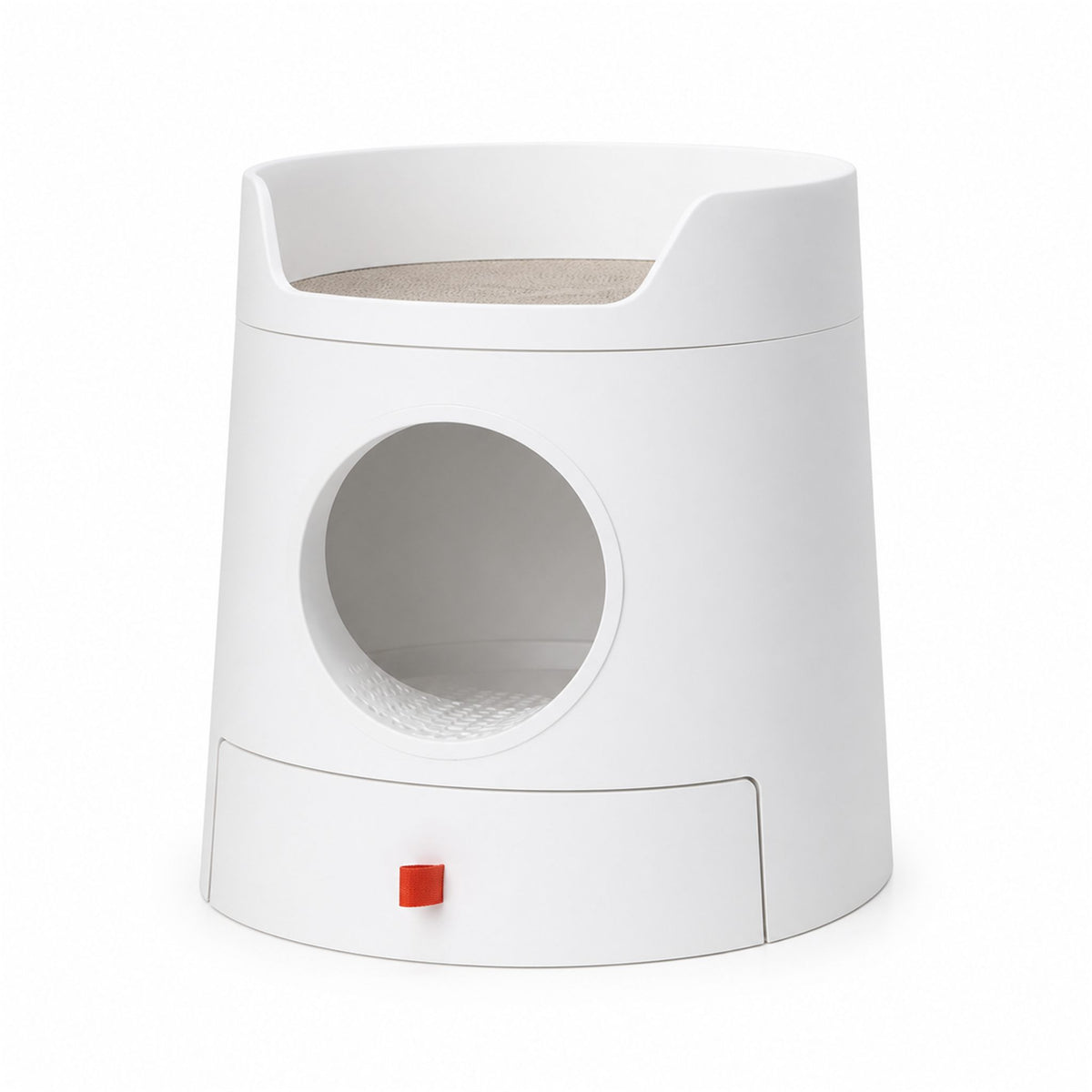 MAYITWILL Cat Castle Semi-Closed Litter Box - White SKU image [Gallery: White]