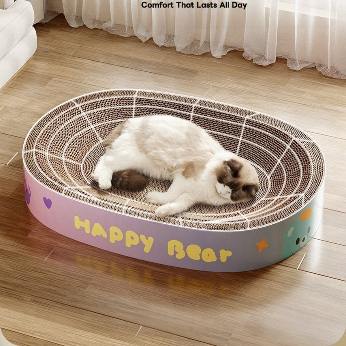 REVISED | Gradient Oval Cat Scratcher Lounge gallery revision 02 [Gallery: Comparison]