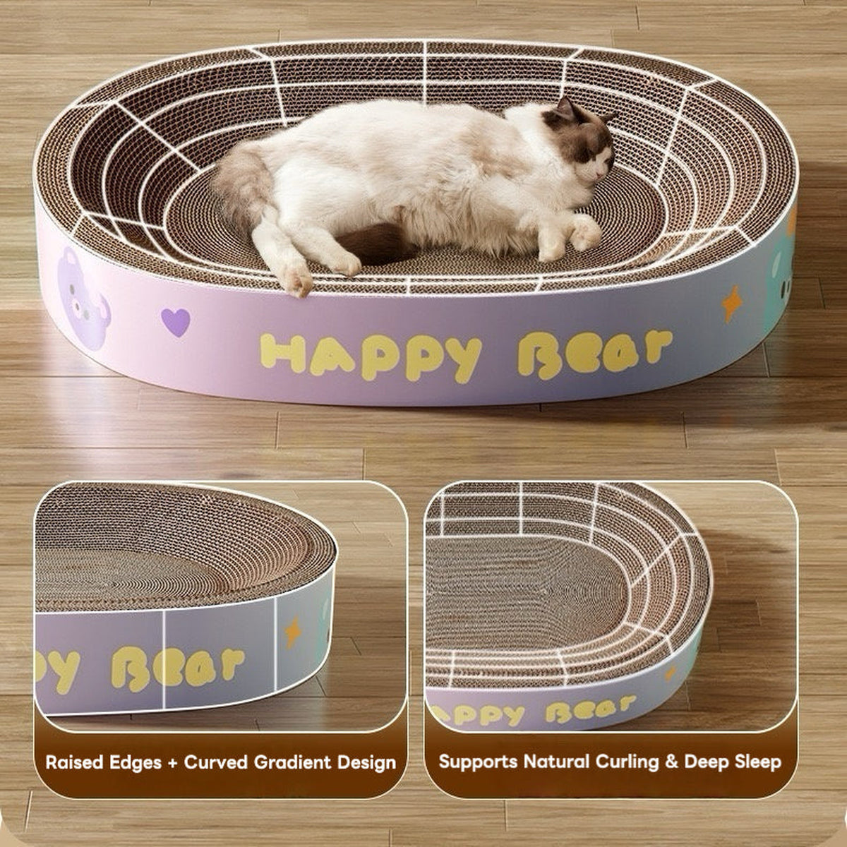 REVISED | Gradient Oval Cat Scratcher Lounge gallery revision 03 [Gallery: Comparison]