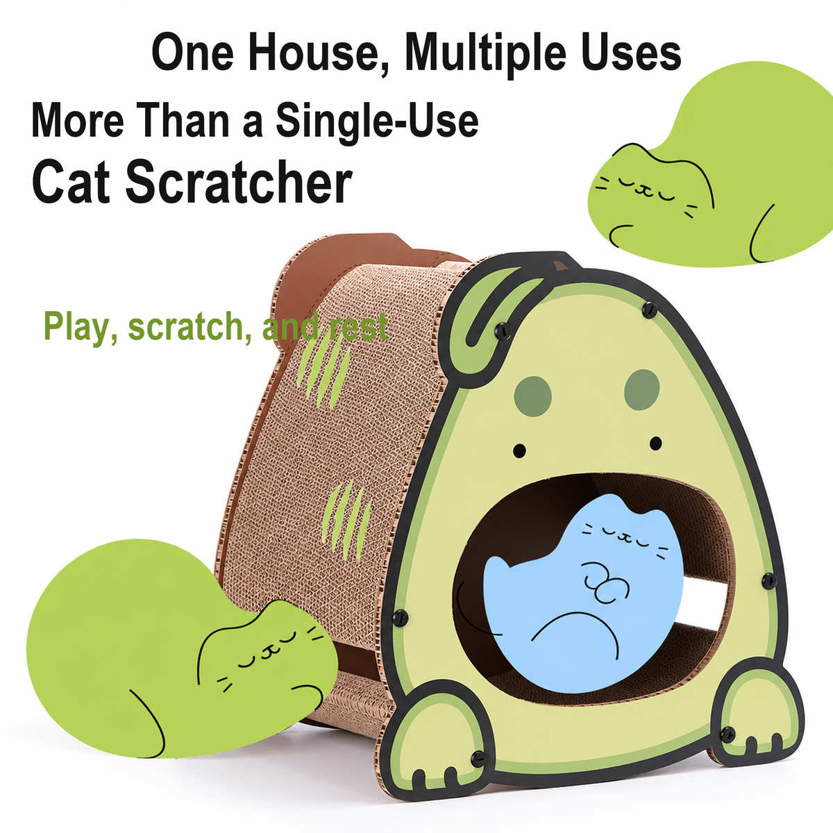 Avocado cat scratcher house source 04 [Revision: English, glyph-height corrected-v3]