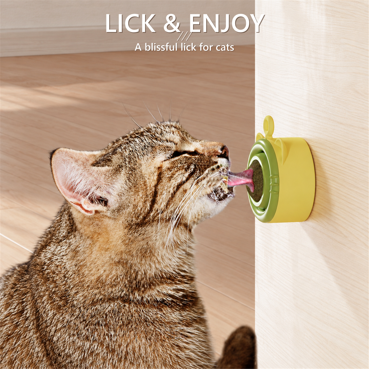 Catnip lick toy for cats - cat licking wall-mounted catnip toy