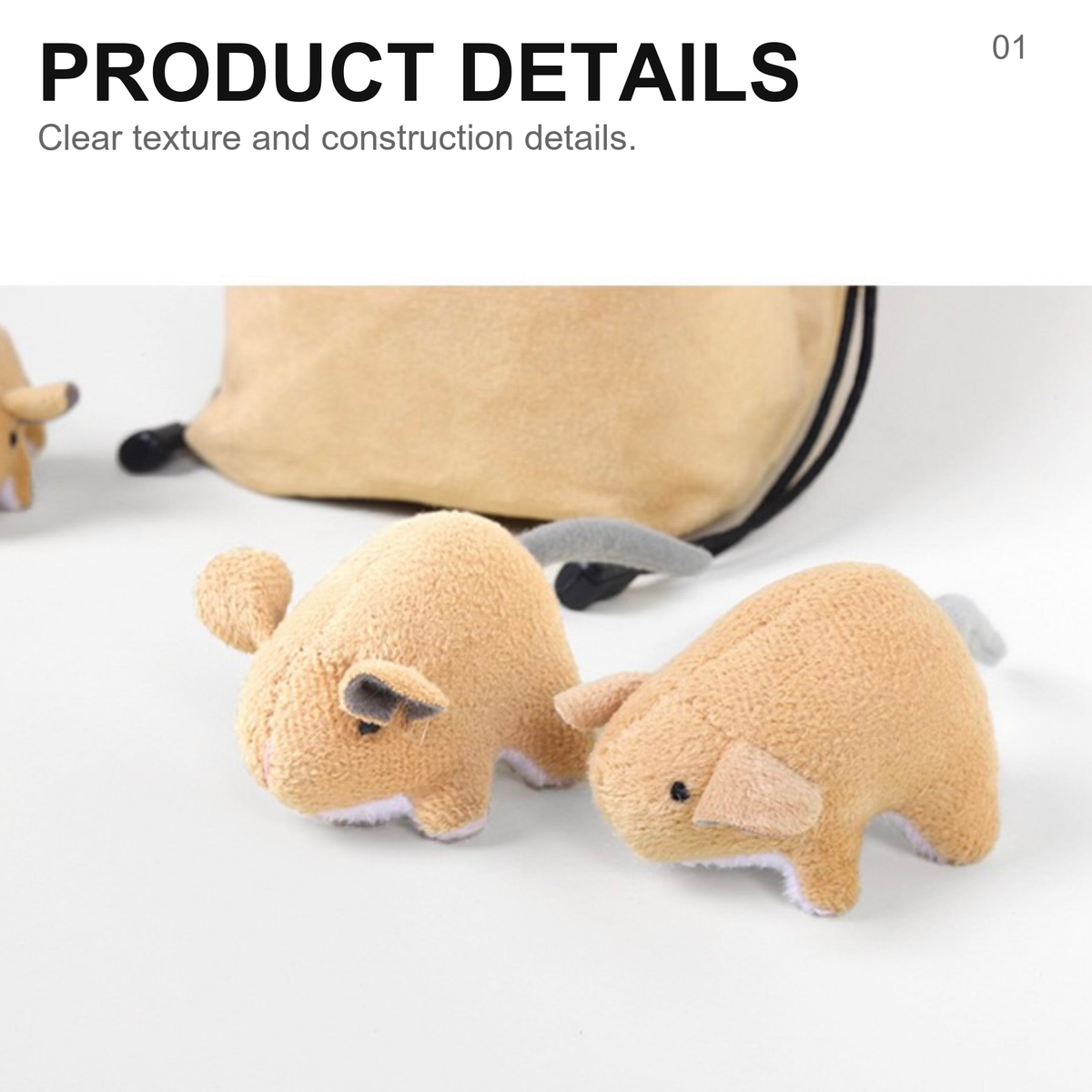 Catnip paper mouse toy - catnip toy feature details