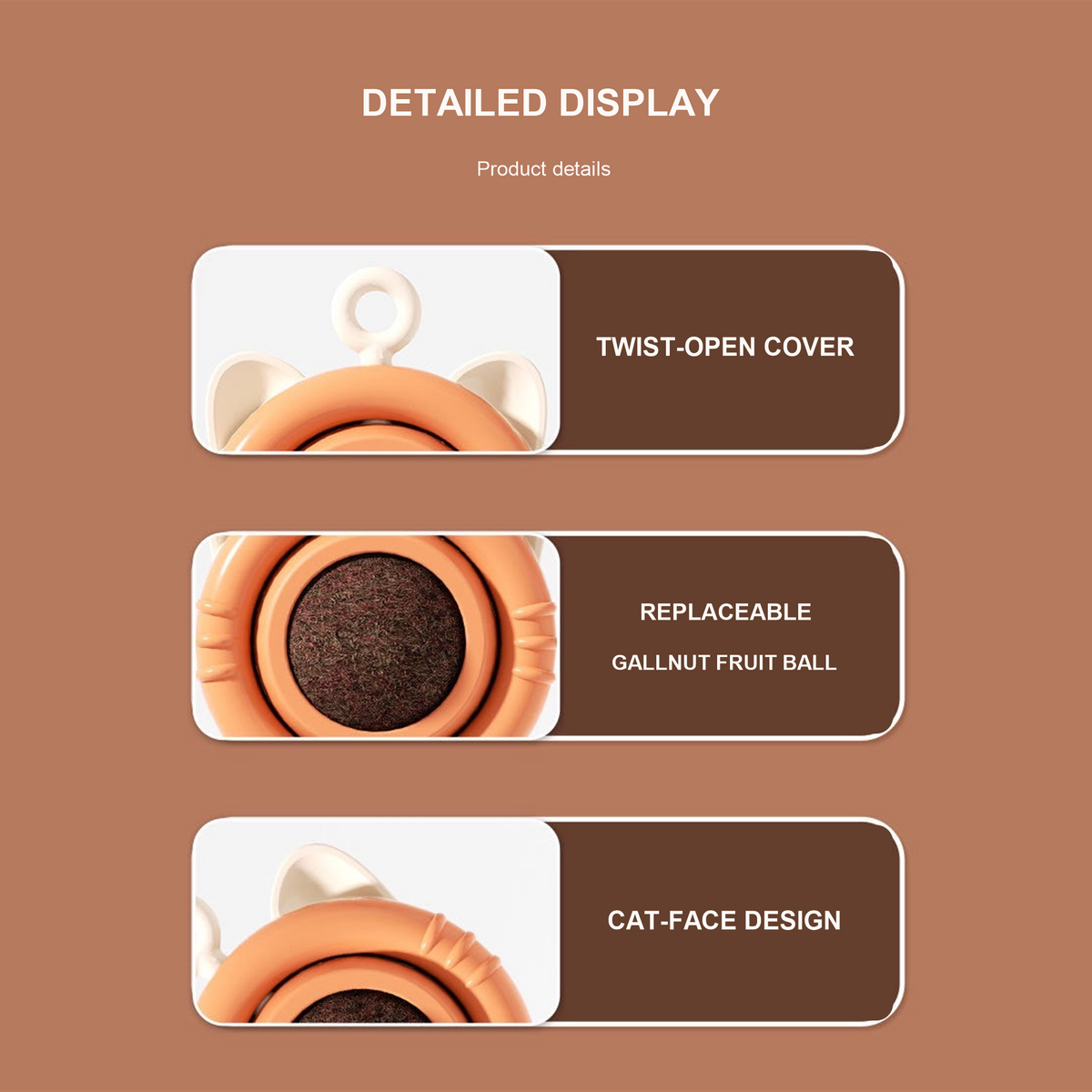 Catnip lick toy for cats - detailed product views