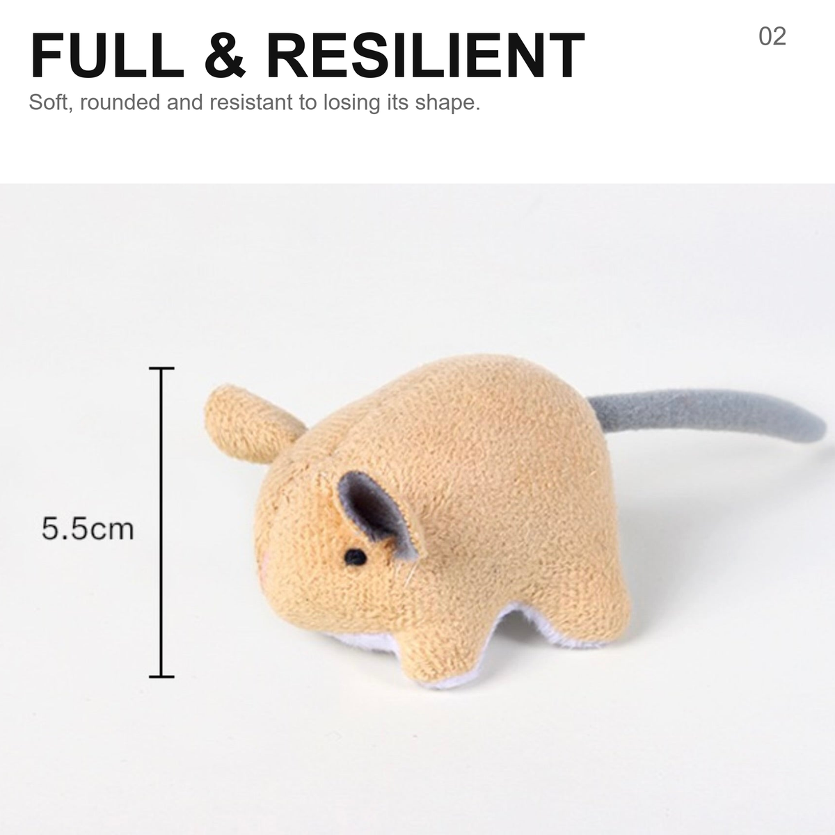 Catnip paper mouse toy - product care and detail information