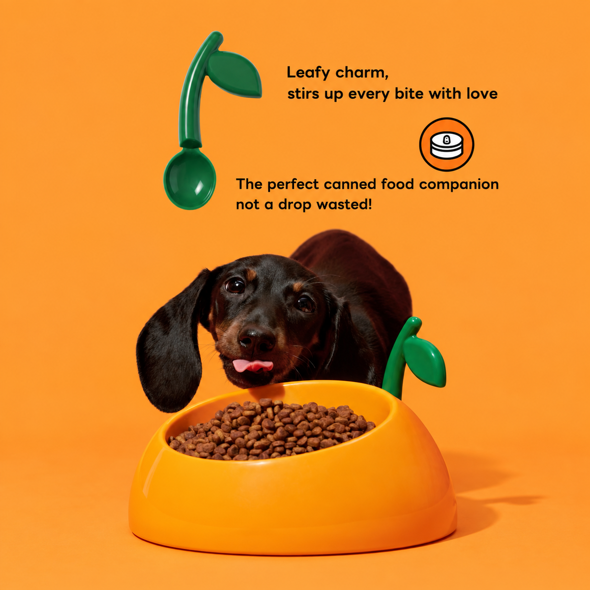 VETRESKA Cat Food Bowl Dog Water Feeding Bowl Dishes Non-Slip Mat Medium Small Dog Juicy Tangerine | detail image 4 | square correction | FULL_FRAME_OUTPAINT_TEXT_LAYOUT_REBUILD | 20260919-v2