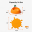 VETRESKA Cat Food Bowl Dog Water Feeding Bowl Dishes Non-Slip Mat Medium Small Dog Juicy Tangerine | detail image 8 | square correction | FULL_FRAME_OUTPAINT_TEXT_LAYOUT_REBUILD | 20260919-v2