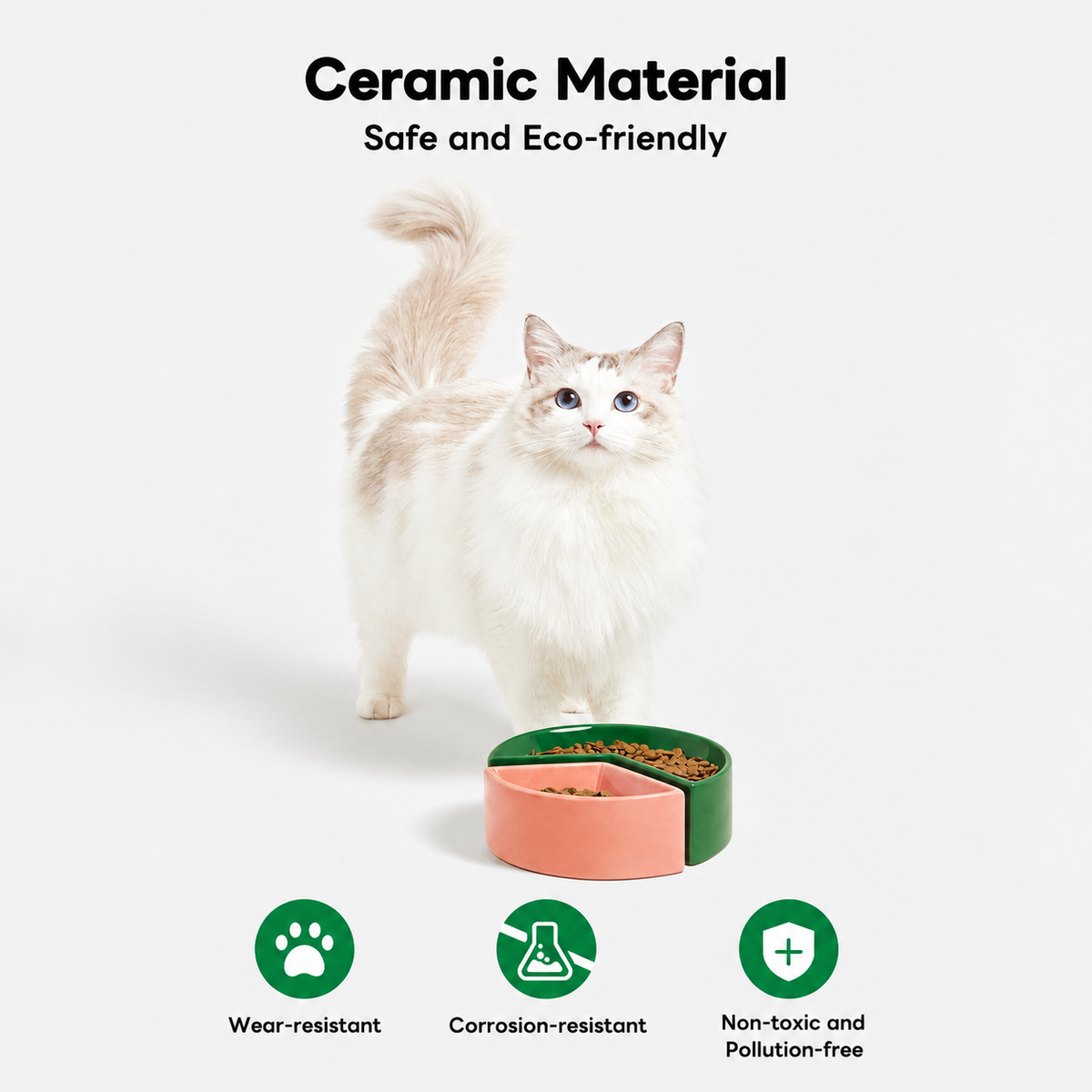 VETRESKA Like A Watermelon / Grapefruit Ceramic Bowl For Cats & Dogs | detail image 4 | square correction | FULL_FRAME_OUTPAINT_TEXT_LAYOUT_REBUILD | 20260919