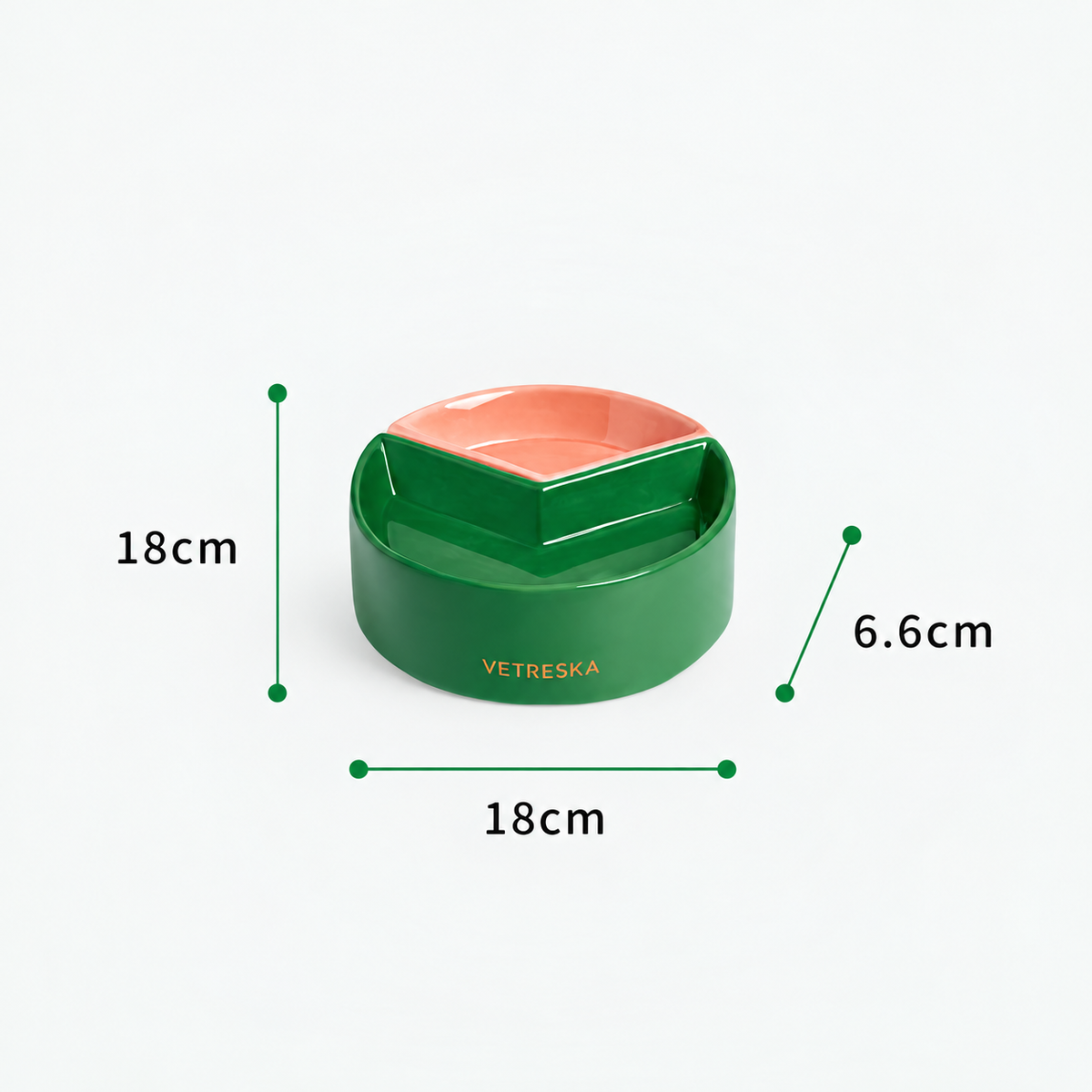VETRESKA Like A Watermelon / Grapefruit Ceramic Bowl For Cats & Dogs | detail image 11 | square correction | FULL_FRAME_OUTPAINT_TEXT_LAYOUT_REBUILD | 20260919