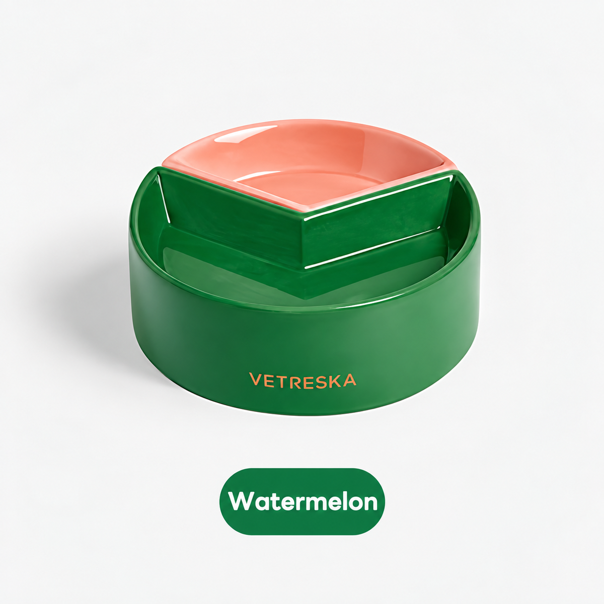 VETRESKA Like A Watermelon / Grapefruit Ceramic Bowl For Cats & Dogs | detail image 12 | square correction | FULL_FRAME_OUTPAINT_TEXT_LAYOUT_REBUILD | 20260919
