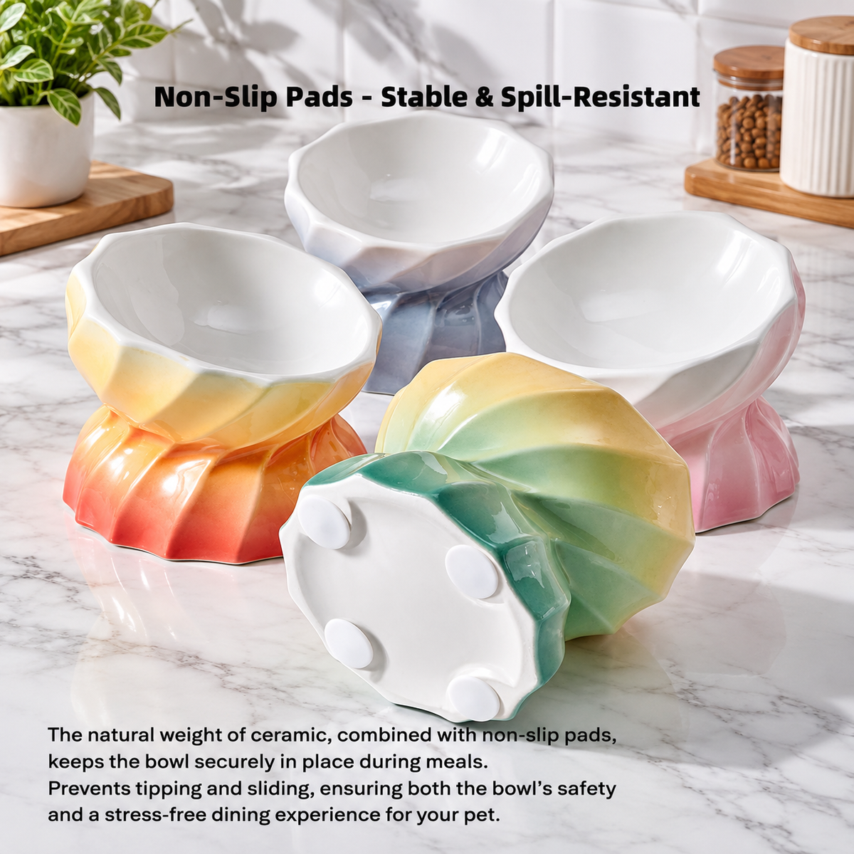 Macaron Gradient Ceramic Pet Bowl | detail image 5 | square correction | FULL_FRAME_OUTPAINT_TEXT_LAYOUT_REBUILD | 20260919