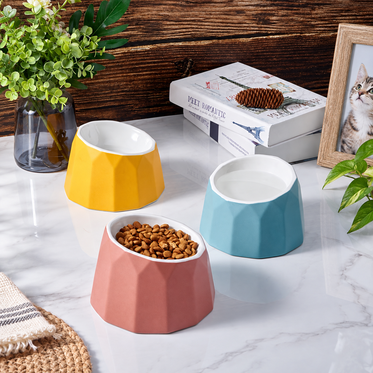 Volcano Dual-Tone Ceramic Pet Bowl | detail image 17 | square correction | FULL_FRAME_OUTPAINT_TEXT_LAYOUT_REBUILD | 20260919