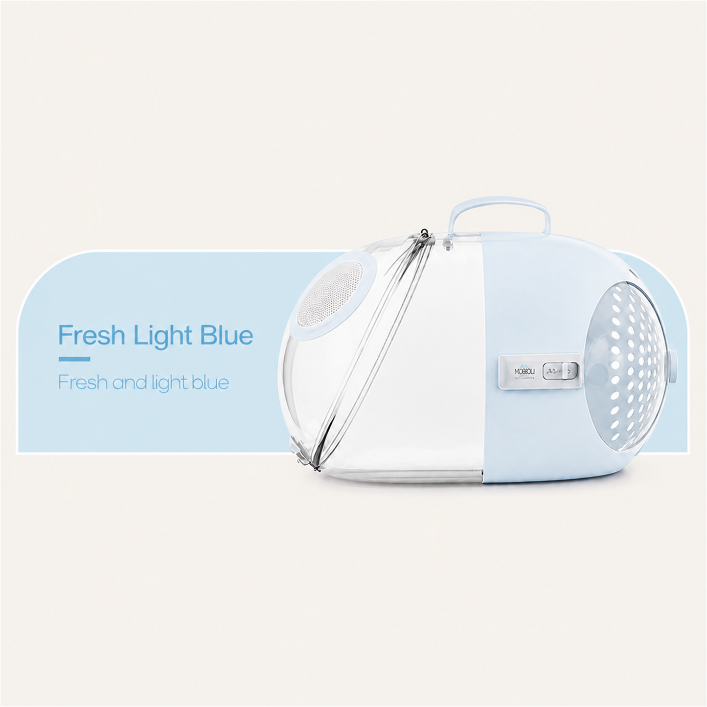 MOBOLI Capsule pet carrier Fresh Light Blue color reference [Gallery: Detail]