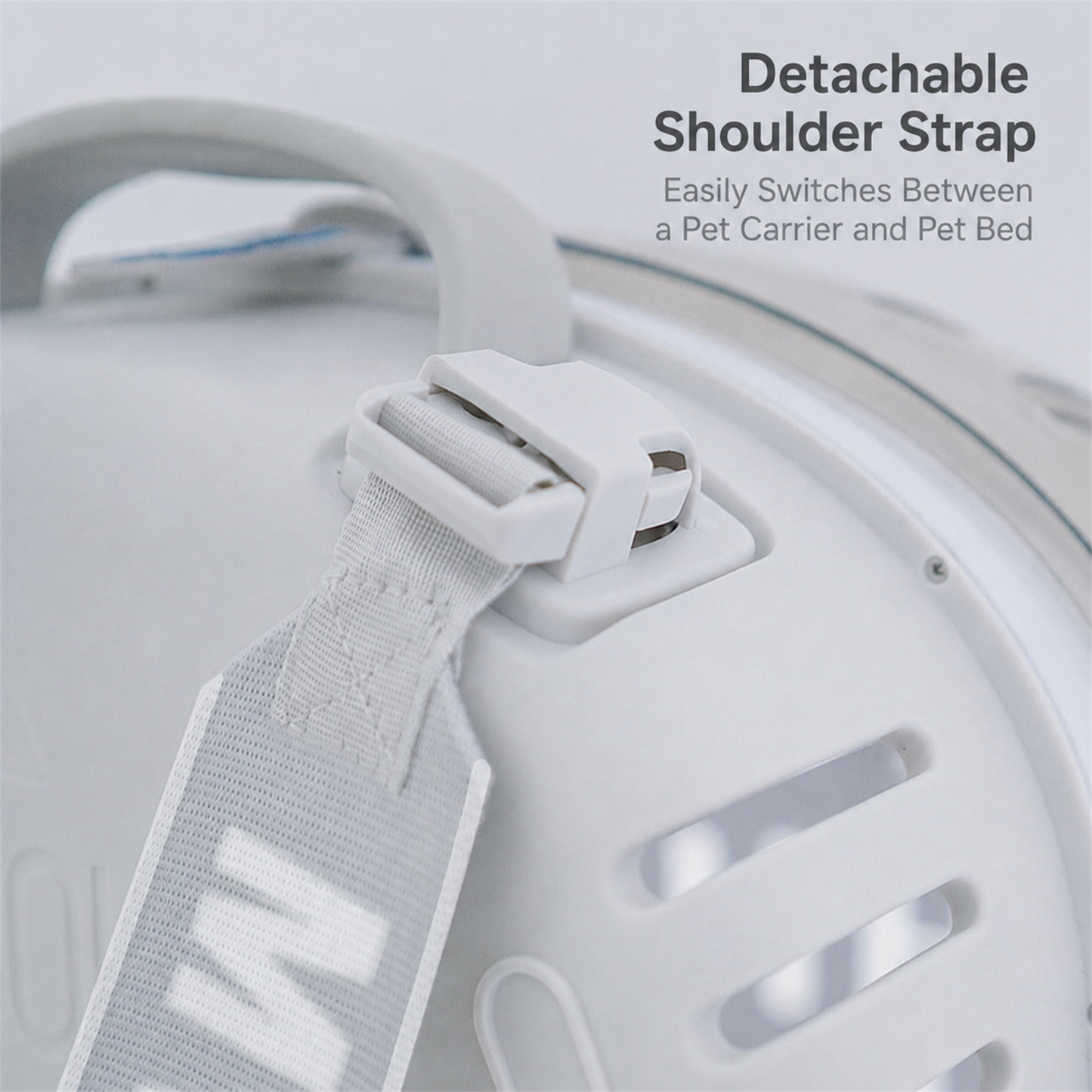 MOBOLI WE pet travel backpack carrier detachable shoulder strap detail [Gallery: Detail]