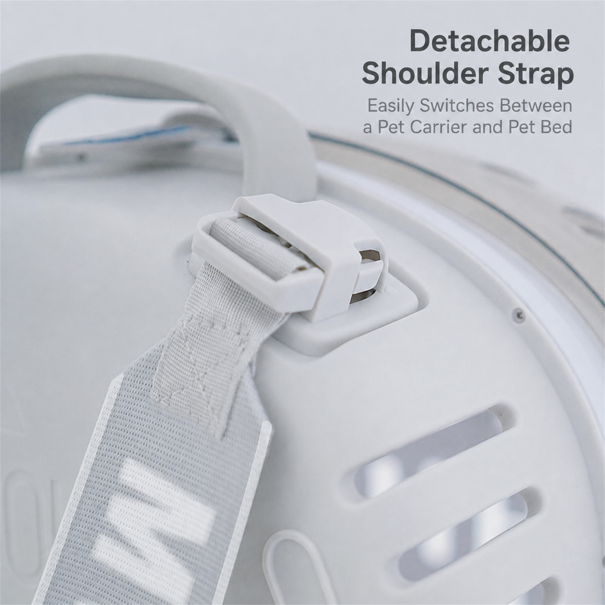MOBOLI WE pet travel backpack carrier detachable shoulder strap detail [Gallery: Detail]