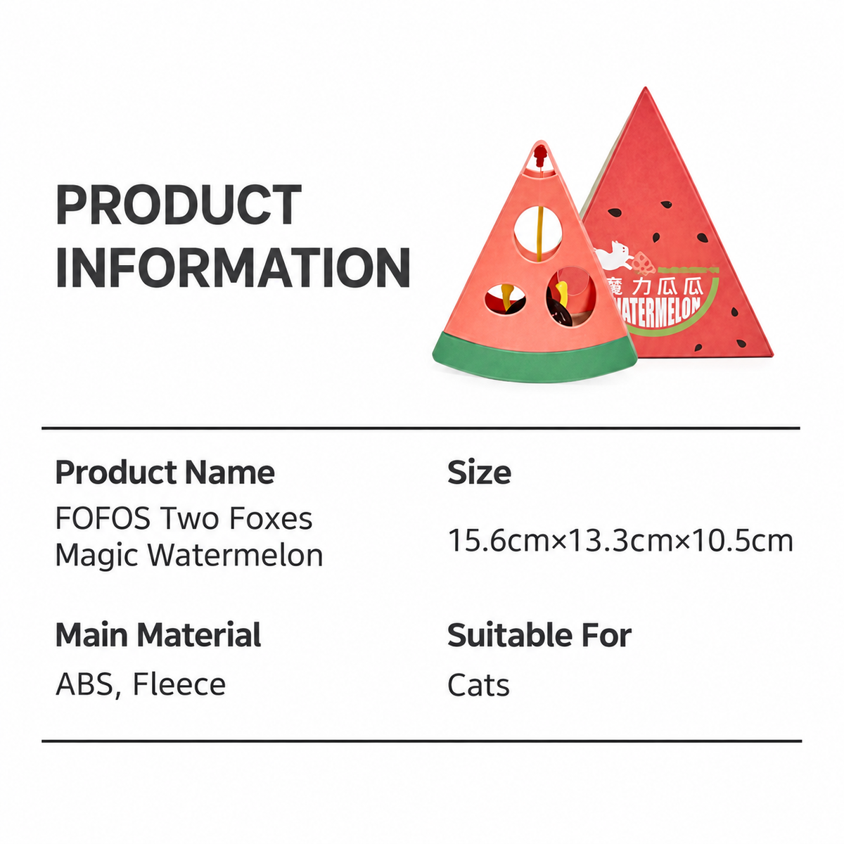 FOFOS Magic Watermelon interactive cat toy - English detail module 12