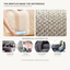 Reusable pet hair remover roller used on upholstery, fabric, bedding and car seats