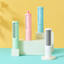 Four-color portable pet hair remover rollers displayed upright