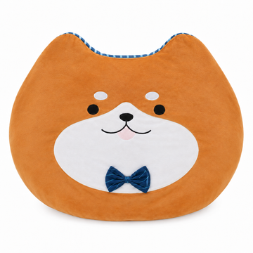 English front SKU hero revision v5 | Navy Style Pet Blanket | user-selected smooth cat-face blanket | pure white 1:1 composition