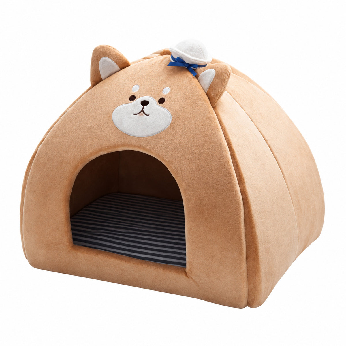 Navy Style Tent-Shaped Pet Bed clean SKU product image on white background