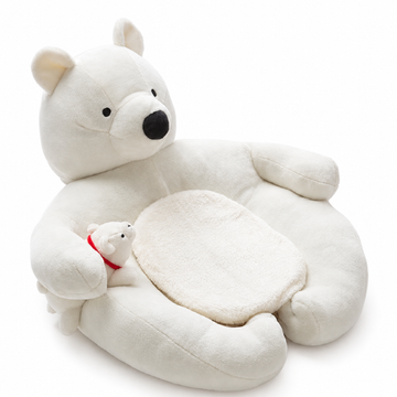 Fukufuku Polar Bear Pet Sofa clean SKU image on pure white [Hero / SKU]