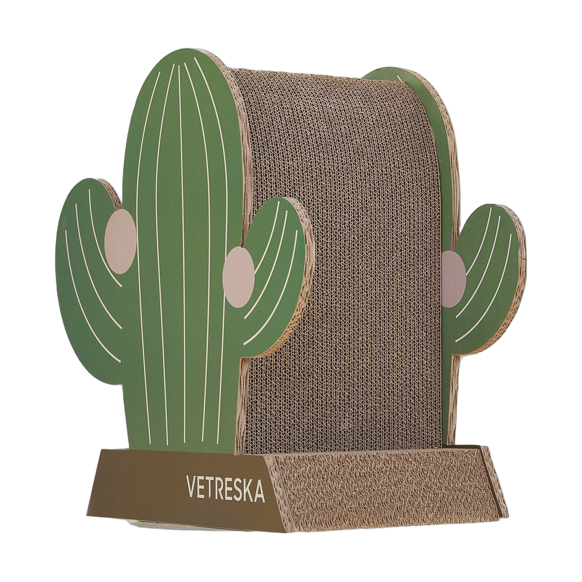 Vetreska Oasis Cactus Cat Scratcher white background hero image