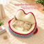 Indoor Cat Bed Warm Soft Comfortable Cute Design Washable Plush Pet Bed Dog Calming Bed Indoor Cat Bed Indoor Pet Bed Washable Dog Bed for Autumn Winter | source image 02 | content-safe square revision | TEXT_LAYOUT_REBUILD | textLayer=transparent-overlay-rebuilt | 20260920-v6