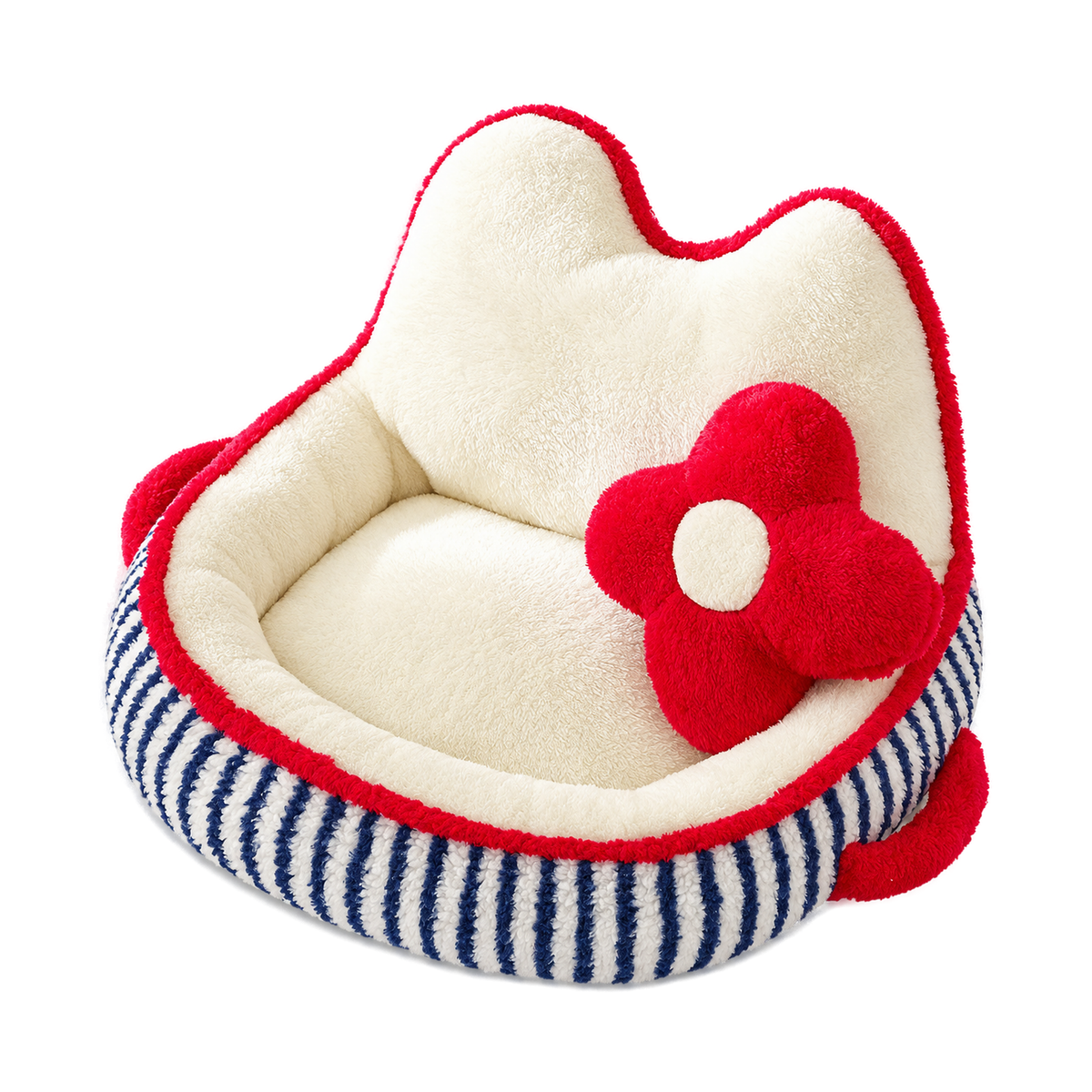 Indoor Cat Bed Warm Soft Comfortable Cute Design Washable Plush Pet Bed Dog Calming Bed Indoor Cat Bed Indoor Pet Bed Washable Dog Bed for Autumn Winter | SKU main image | pure white background | complete square | 20260920-v5
