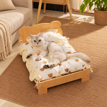 Customized Wooden Pet Bed Personalized Sleeping Habitat for Cat Dog or Rabbit | source image 01 | content-safe square revision | FULL_FRAME_OUTPAINT | textLayer=none | 20260920-v6