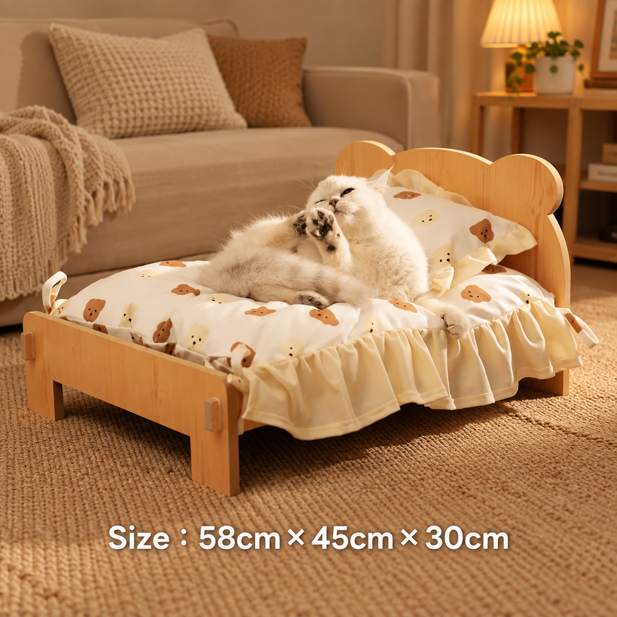 Customized Wooden Pet Bed Personalized Sleeping Habitat for Cat Dog or Rabbit | source image 05 | content-safe square revision | TEXT_LAYOUT_REBUILD | textLayer=transparent-overlay-rebuilt | 20260920-v6