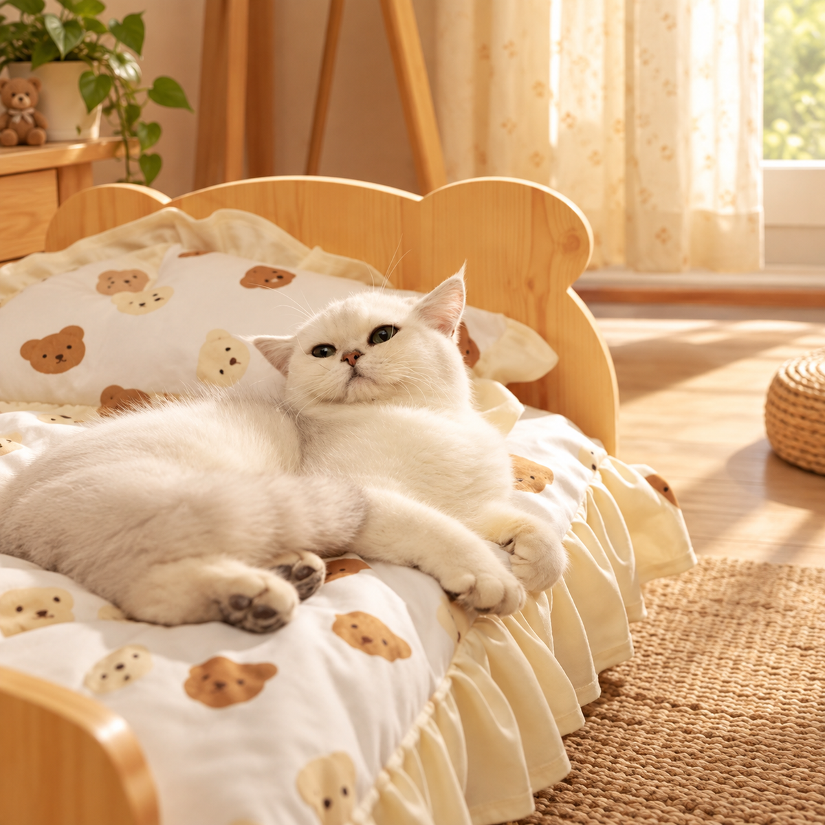 Customized Wooden Pet Bed Personalized Sleeping Habitat for Cat Dog or Rabbit | source image 08 | content-safe square revision | FULL_FRAME_OUTPAINT | textLayer=none | 20260920-v6
